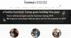 Desktop Screenshot of etextile-summercamp.org