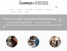 Tablet Screenshot of etextile-summercamp.org